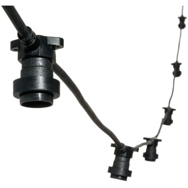 Catena Stringa luminosa 10 metri prolungabile 10 Lampade LED e27 luce Calda IP65