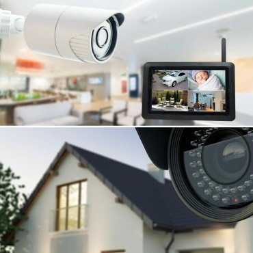 KIT 5G VIDEOSORVEGLIANZA 4 TELECAMERE WIRELESS FULL HD WIFI REMOTO IP LAN NVR
