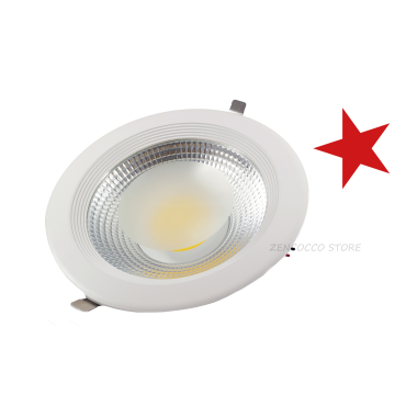 Plafoniera 10W Faretto COB LED da Incasso Tondo 800lm 220V