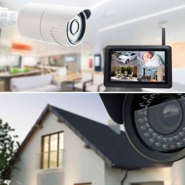 KIT Videosorveglianza WIFI DVR NVR 8 Canali 8 Telecamere Wireless