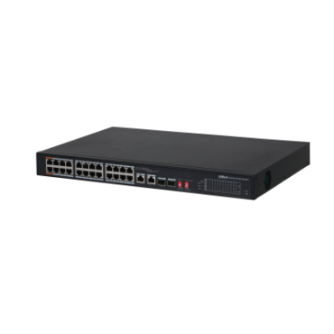 DH-PFS3226-24ET-240 - DAHUA Switch con 26 porte 24 ethernet PoE 10/100Mbps lessthan 240W + 2 Gigabit Combo