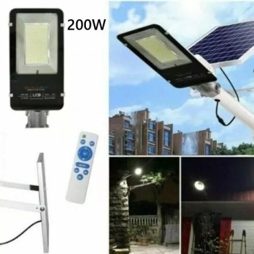LAMPIONE LED PANNELLO SOLARE STAFFA E TELECOMANDO 200W 300W 400W 500W 600W IP66 Standard