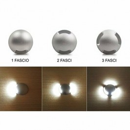 3W Faretto Incasso LED 12V-24V Segnapasso Carrabile 2 Fascio Luce Esterno IP67