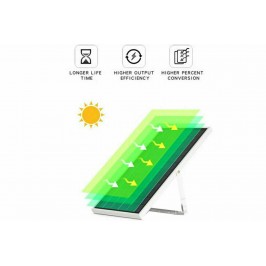Faro LED 200W Con Pannello SOLARE Luce BICOLORE Calda o Fredda IP65