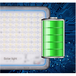 Faro 120W Faretto LED Con Pannello Solare Crepuscolare Luce Fredda IP67