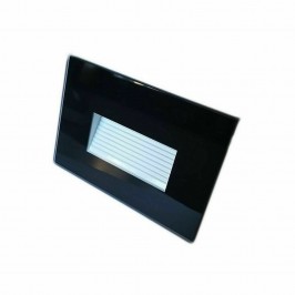 SEGNAPASSO LED 4W INCASSO SCATOLA 503 3000K/4000K/6000k IP65 CORNICE VETRO nero