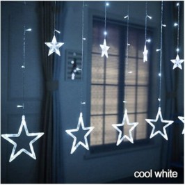 CATENA STELLE  TENDA LUMINOSA DI NATALE LUCI NATALIZIE LED LUCE RGB BIANCO CALDO BIANCO FREDDO STELLA ADDOBBI