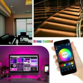 Smart Striscia LED Alexa 5M Google Home WiFi 5050 RGB SMD KIT Strip LED IP65