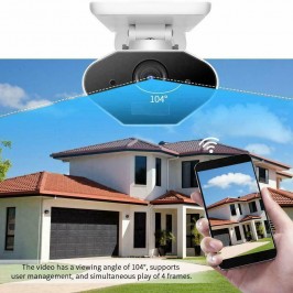 WIRELESS TELECAMERA IP WIFI PANNELLO SOLARE ESTERNO 1080P SICUREZZA CAMERA AUDIO