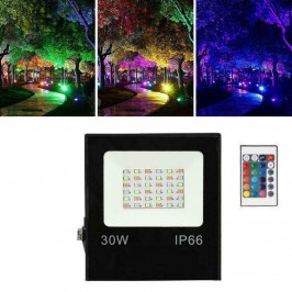 Faro Faretto LED RGB Esterno IP65 10W 20W 30W 50 Watt Multicolore + Telecomando