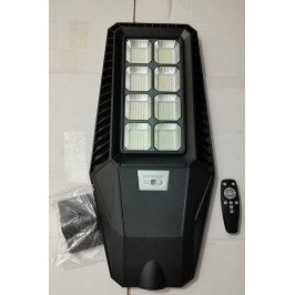 LAMPIONE 400W PANNELLO SOLARE INTEGRATO CREPUSCOLARE IP65 LUCE Fredda 130lm/w