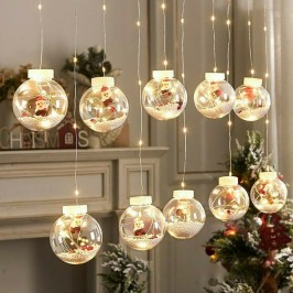 LUCI DI NATALE SFERE BABBO...