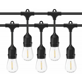 Catena Stringa Pannello Solare 10mt USB Ricaricabile 10 Lampade LED Calde IP65