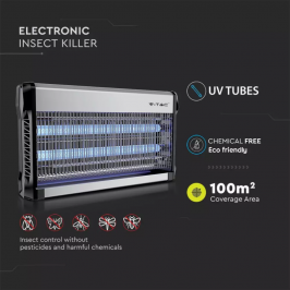 V-TAC VT-3230 ZANZARIERA ELETTRICA INSECT KILLER LAMPADA UV 30W LUCE BLU ATTIRA ED ELIMINA INSETTI - SKU 11181
