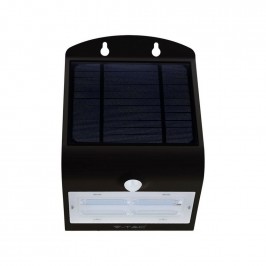 V-TAC VT-768 LAMPADA DA MURO LED 3W CON PANNELLO SOLARE E SENSORE CREPUSCOLARE E MOVIMENTO - SKU 7528