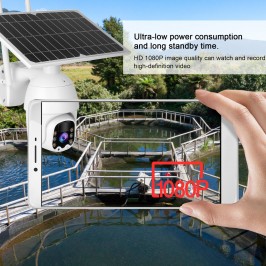 4G/WIFI 1080P Solar PTZ IP Camera CCTV Impermeabile ip66 Sicurezza da Esterno Visione Notturna