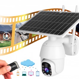 4G/WIFI 1080P Solar PTZ IP Camera CCTV Impermeabile ip66 Sicurezza da Esterno Visione Notturna